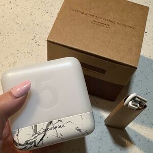 NIB Time's Up Night Light and Timer in White Marble by CLOUDNOLA